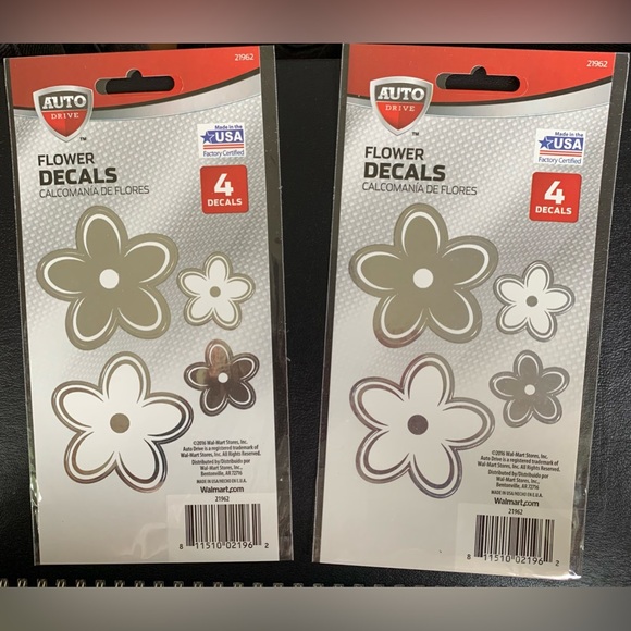 NWT Automobile flower decals. Set of two. - Picture 1 of 2